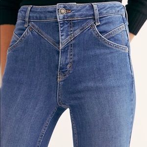 Free People Riley Seamed Skinny Jeans 26W
